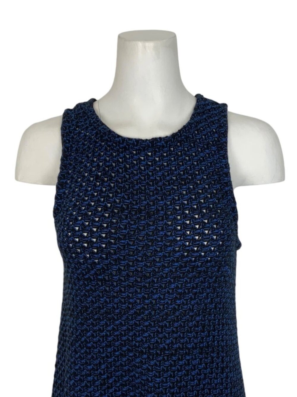 N/Nicholas Knit Fringe Tunic 8 Blue Sleeveless - Picture 11 of 16